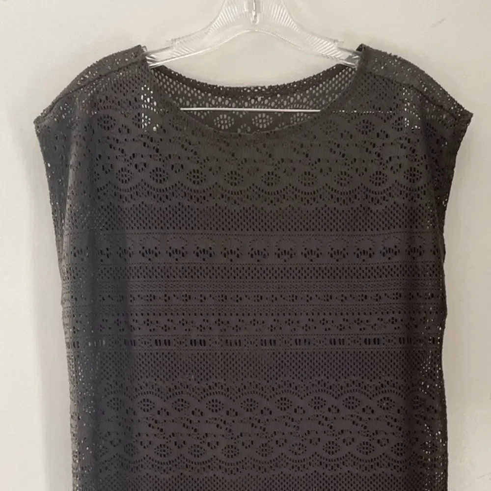 Brown Fishnet style Swimsuit coverup size small